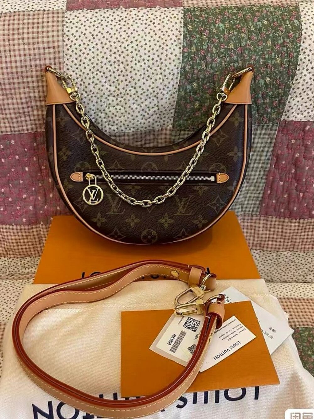 Louis Vuitton Monogram Loop Crescent Hobo Shoulder Crossbody Handbag